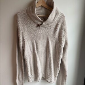 Nordstrom Men’s 1901 Shawl Collar Cream Pullover knit Sweater L